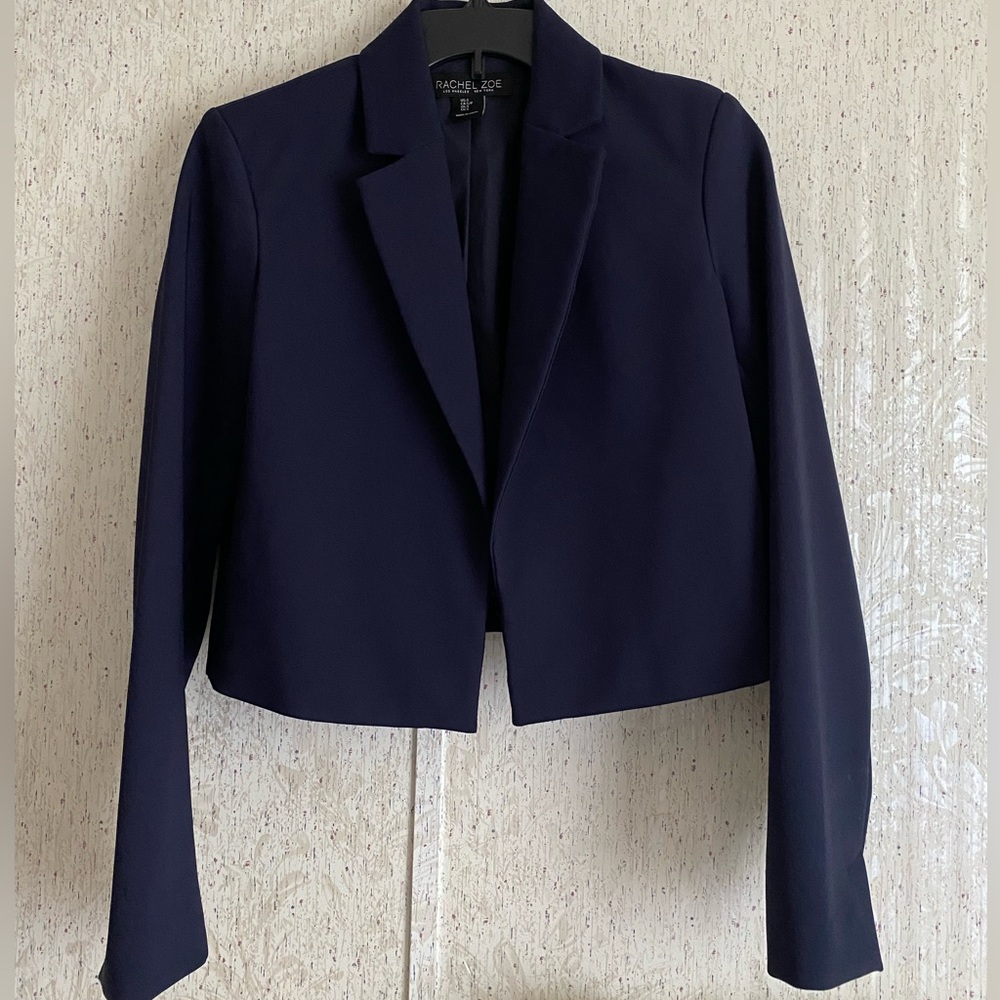Navy Blue Cropped Blazer